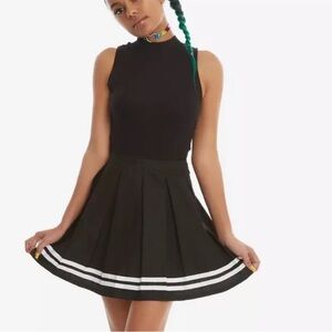 Hot Topic Black Pleated Schoolgirl Cheer Skirt Medium